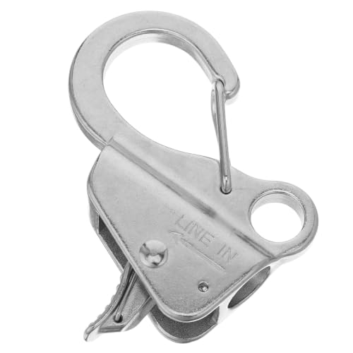 Boat Anchor Hook for 3/8 Inch Rope, 304 Stainless Steel Silver Sliding Clip