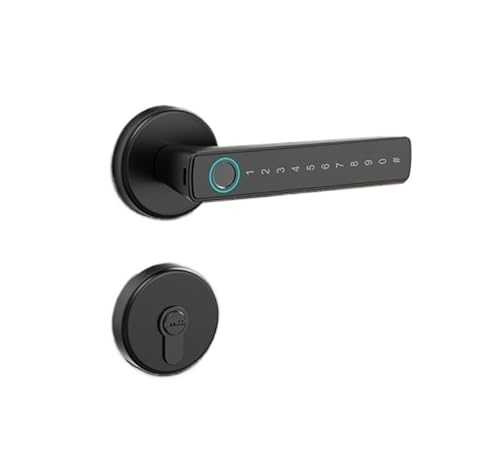 Smart Fingerprint Door Lock Tuya Bluetooth Keyless Entry Smart Door Lock Alexa Google Assistant Interior Wooden Door(8550)