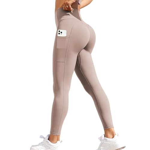 RUNNING GIRL Leggings for Women,High Waisted Soft Pants Buttery Workout Athletic Compression Yoga Pants Mica Medium