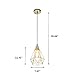 POPILION Black and Gold Pendant Light Fixture,Modern Industrial Cage Pendant Light for Kitchen Island,Metal Hanging Lights for Kitchen Island,Bar,Living Room Dinning Room