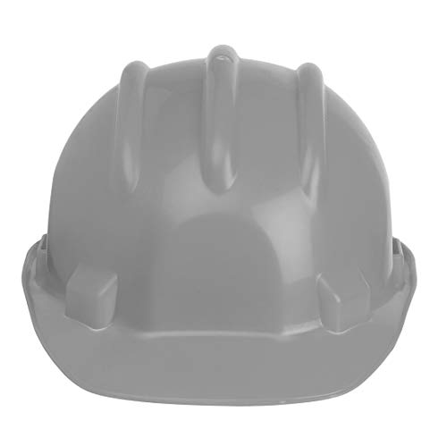 Image of KARAM PN501 Safety Helmet for Men Industrial and Construction Use| Manual Adjustment Type with Adjustable Chin Strap| Triple Corrugation and is Certified Safety Helmet Grey