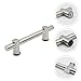 Gadpiparty 1pc Stainless Steel Handle Door Knob Adjustable Tube Knob Easy Installation Tool for Cabinet Drawer Wardrobe