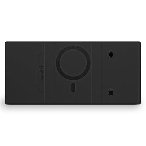 Image of GRIPP Mag Pocket Wallet Card Holder Compatible with Mag-Safe for iPhone 17 /16 /15 /14 /13 /12 Series & All Mag-Safe Phone Cases, Premium Leather, Strong Magnetic Alignment - Black
