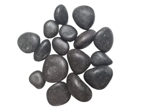 TODOSTONES Piedras Negras para decoración Interior. 20-40 mm (1Kg)