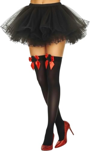 Image of ToBeInStyle Women's Harlequin Jester Thigh High Stockings Playing Card Checkered Opaque Halloween Costume Hosiery