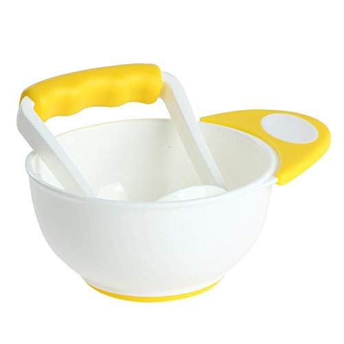 Honey Boo Unbreakable Baby Food Cereal Grinding Bowl (Yellow)