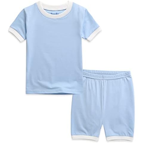 VAENAIT BABY Infant Toddler Junior Pajamas Cotton Summer Short Pjs 2pcs Set Macaron Sky JS Cover