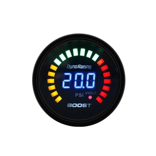 Jauge de suralimentation numérique bleue pour corriger les pertes de pression turbo