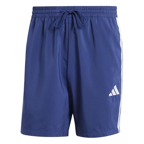 Adidas Hombre Essential Three Stripes Chelsea Short, Dark Blue/White, M