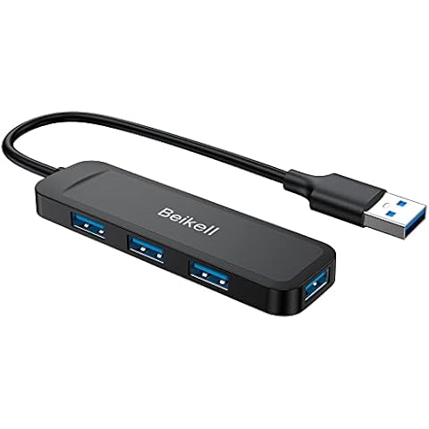 Beikell USB Hub, 4 Port Ultra Slim USB 3.0 Hub Datenhub Extra Leicht Super Speed für MacBook, MacBook Air/Pro/Mini, PS4, Surface Pro, Huawei MateBook, USB Flash Drives usw Cover