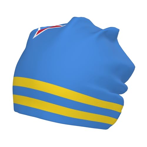 Aruba Flag Children Hip Hop Knitted Hat Kids Elastic Leisure Knit Cap Warm Sleep Beanies Black