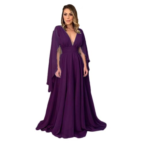 knee length dresses for ladies Burgundy Long Sleeves Ball Gown Wedding Dress,Women Lace Beading Forma –  Siaoryne main image 0