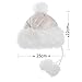Women's Faux Fur Hat Russian Cossack Pom pom Cap for Winter Ski Snow Ear Protection Hat Block Color Fashion Hats Black