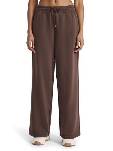 Reebok Women’s Tonal Wide Leg Sweatpant, Standard Fit, 30” Inseam, Midweight Cotton-Poly Fabric, Bracken, Medium
