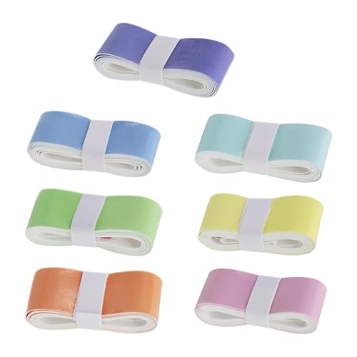 Menolana 7 Pieces Tennis Racket Grip Tape Tennis Overgrip Handle Grip Sweat Band PU Non Slip for Fishing Rod Baseball Squash Adults