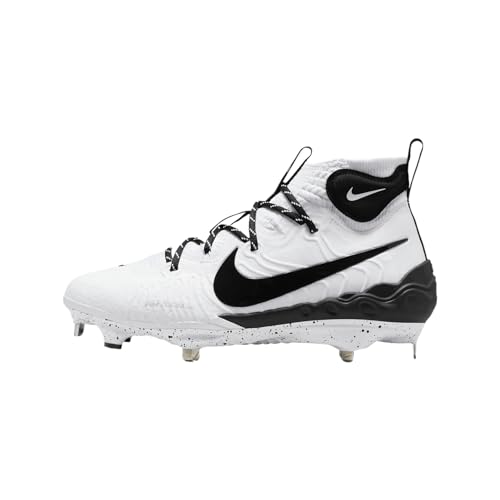 Nike Alpha Huarache NXT Men's Baseball Cleats (DJ6517-107, White/Pure Platinum/Black) Size 7.5