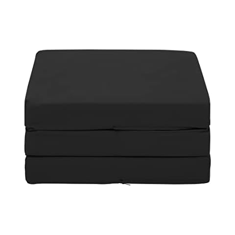 Maxus Sports Z bed Cube Foldable Mattress for Adults Kids Sleepover Chair Bed Single Futon Ready Bed Floor Mattress for Living Room Light Weight and Comfy Fold Up Bed (Black) Cover