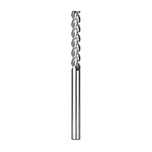 SpeTool 1/4 Shank Carbide End Mill for Aluminum Cut (3 Flutes, 3.5 inch Long) Non-Ferrous Metal Upcut CNC Spiral Router Bit