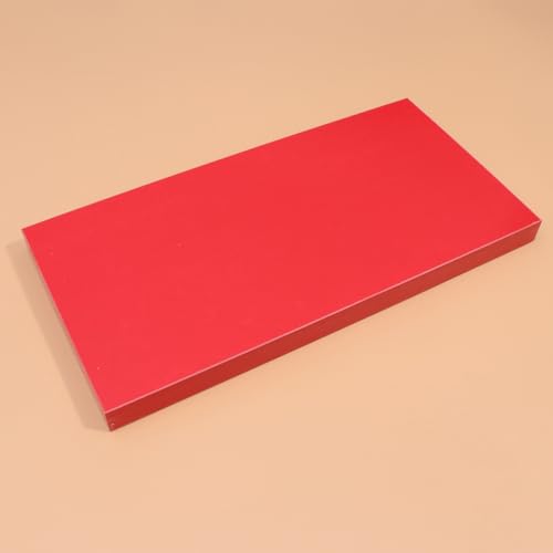 Étagère murale rouge en bois panneau solide monocouche durable - 6