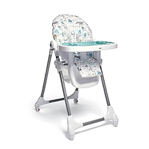 Mamas & Papas Snax Adjustable Highchair, 3 Recline Positions, Foldable with Removable Tray – Happy Planet (Pack of 1)