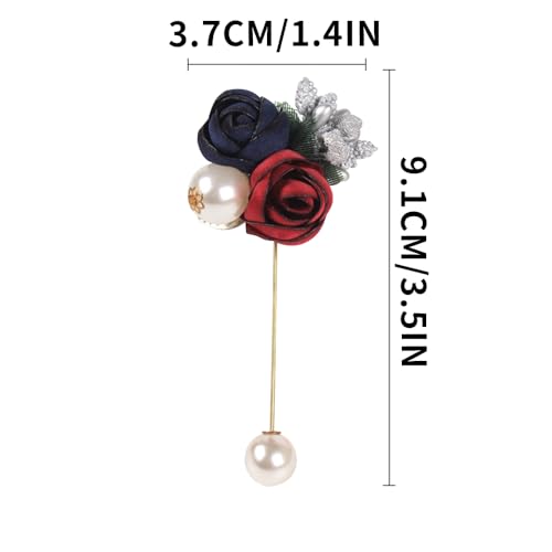 Image of Elegant Floral Brooch Pins for Women, Sweater Shawl Silk Cardigan Lapel Pins, Cardigan Jewelry Suit Shirt Accessory with Crystal CZ Flowers Brooches Pins for Women