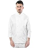 tessile astorino ricamo gratuito, giacca cuoco uomo - casacca chef bianca - divisa personalizzabile per cucina e ristorante - made in italy (xxxl)