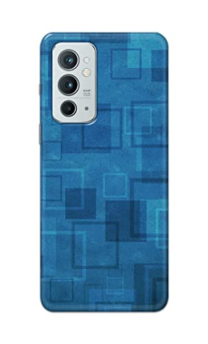 Image of Printed Hard Back Cover Case for OnePlus 9RT 5G Back Cover (Plain Azure Blue) -1302