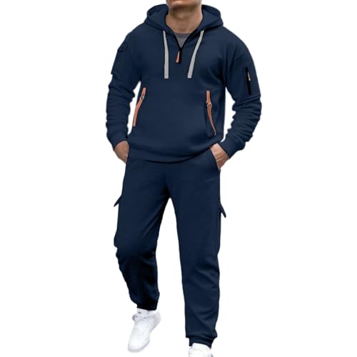 Costume décontracté pour homme ample veste zippée automne hiver confortable