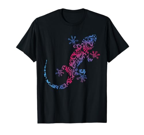 Lézards reptiles Maori Motif caméléon Gecko T-Shirt
