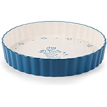 Pie Pan Tart Pan Quiche Ceramic Pie Dish Pie Plate Tart Pans 9 inch Deep Dish Pie Pan Quiche Pan