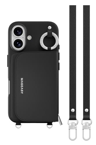yMagEasyz iPhone 16 Ή P[X MagSafe Ή V_[ Xgbv t J[h [ U[ X}zP[X J[hP[X |[`t z X}zJo[ [ iPhone16 ACtH 16 Ή ] Pouch M u