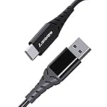 Ambrane 60W / 3A Fast Charging Output Type C To Usb Cable with Type-C to USB for Mobile, Neckband, True Wireless Earphone Charging, 480mbps Data Sync Speed, 1m Length (ACT – AZ10, Black)
