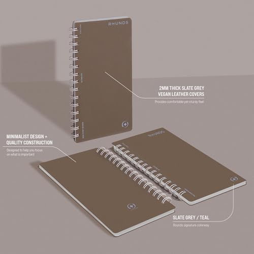 Image of Rounds Nurse Brain Notebook (9.5 inch x 4.75 inch) - 100 Patient Templates & SBAR Shift Handoffs - Essential Clinical Notebook for Nursing School - RN Accessories & Nurse Appreciation Gift