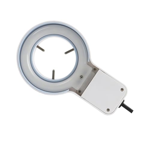 8W蛍光リングライト工業用カメラ顕微鏡照明器フィルライト110V-220V (Color : White)