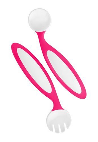 Boon Benders Adaptable Utensils, Pink/White (Discontinued by Manufacturer)