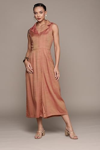 Image of Aarke Ritu Kumar Rust Printed Jumpsuit