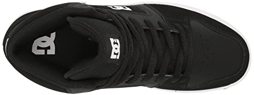 DC Men's Manteca 4 Hi High Top Casual Skate Shoe Sneaker, Black/White, 7.5