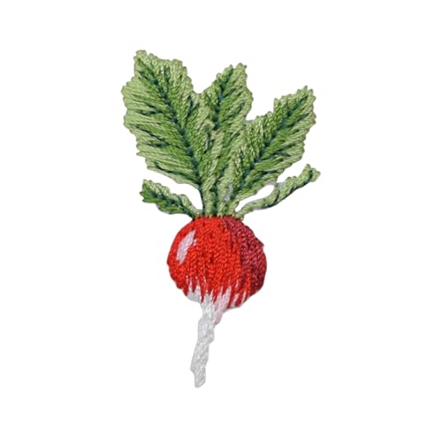 Turnip, Radish, Farming, Garden, Food, Vegetables, Embroidered, Iron on Patch
