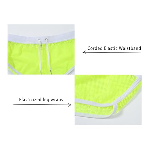 JINSHI Men's Mesh Shorts,Sexy Fishnet Boxer Underwear,See Through Openwork Boxers for Men3