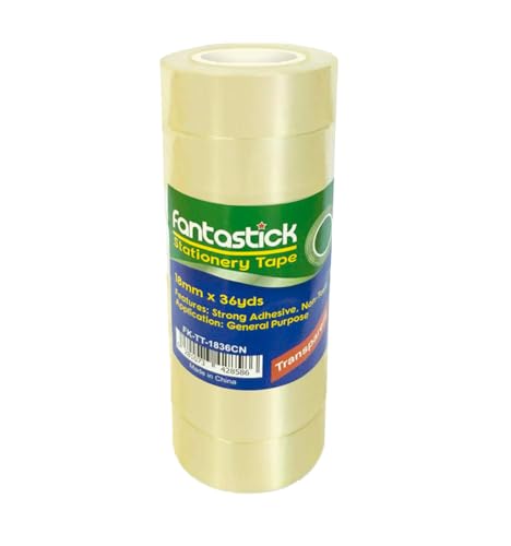 Fantastick Tape 3/10.2 cmX36Yds*40Mic Clear Pk=8Rol
