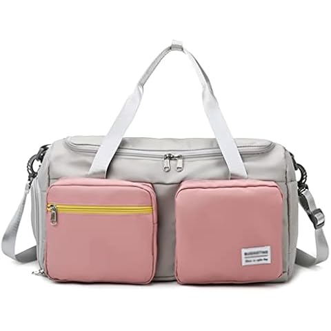 Gym Sport Bag Men Women, Travel Duffle Bag with Shoes Compartment and Wet Pocket Cover