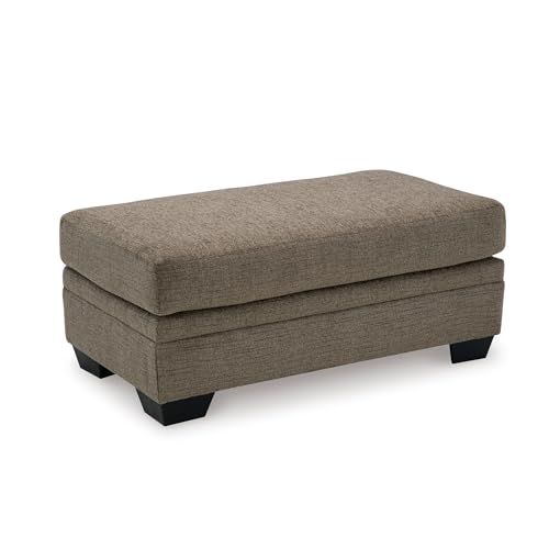 Image of Signature Design by Ashley Stonemeade Upholstered Ottoman, Oversized Contemporary Footrest, 100% Polyester Chenille, Ideal for Living Room Seating, Nutmeg Brown, 44 inch W