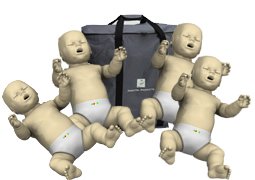 PRESTAN Infant CPR Manikin w/Monitor - 4 Pack - Dark Skin