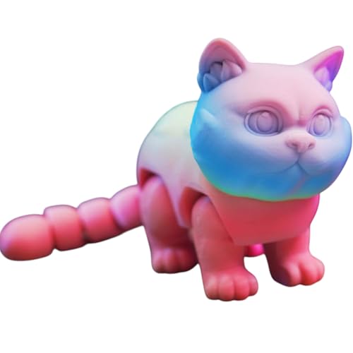 British Shorthair Cat Figurine – Articulated Collectible Companion for Desk