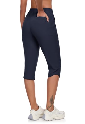 GymBrave Women's Capri Pants with 6 Pockets Quick Dry Lightweight Cargo Hiking Capris Outdoor Casual Travel2