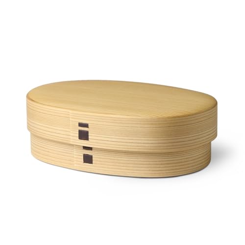 Image of Odate Kogeisha 2380 Akita Cedar inchMagewappa inch Bento Box, Parent-child Bento Box, Large Diameter 6.5 x Height 2.0 inches (16.4 x 5 cm), Capacity Approx. 13.5 fl oz (400 ml), Made in Japan
