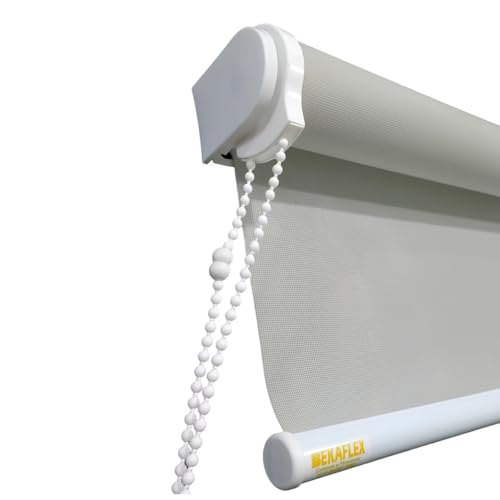 Cortina Persiana Rolon Tela Solar branco bege preto cinza para portas e janelas de quarto sala cozinha escritório varanda decoração elegante para casa - Bekaflex (Cinza, 1,90 L X 1,40 A)