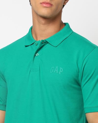 Image of Gap Men Solid Slim Fit Polo Neck Short Sleeves T-Shirt