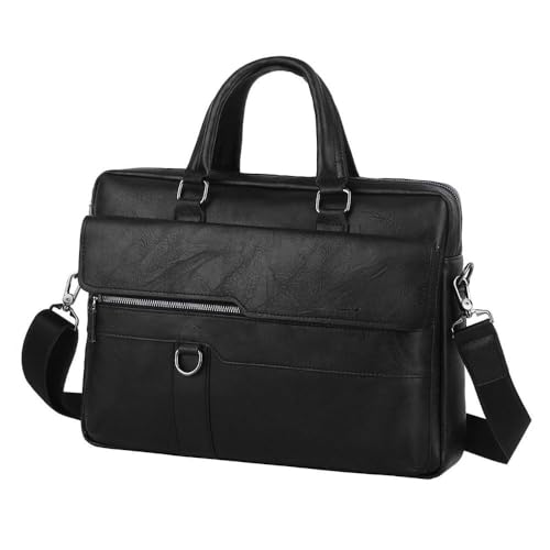Image of CAVALO - Be Unique Leather Men's Laptop Bag Retro Messsenger Bag Men's Handbag Crossbody Bag Personality Briefcase (upto 14 inch) | Premium PU Leather