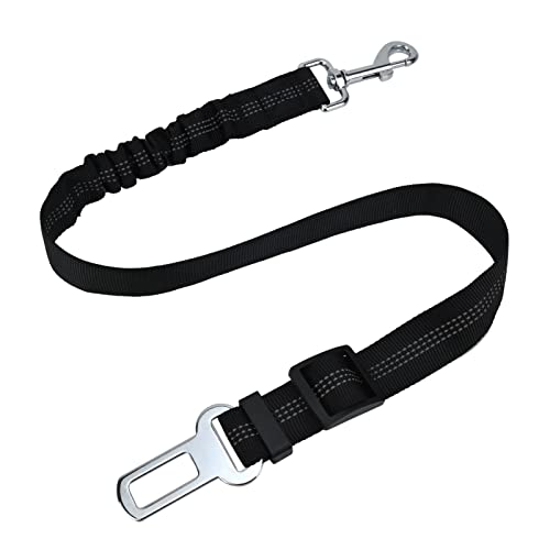 Booomu Dog Seat Belt,Belt For Dogs With Elastic Bungee Buffer,Adjustable Safety Dog Car Harness. (Black) #TOP28